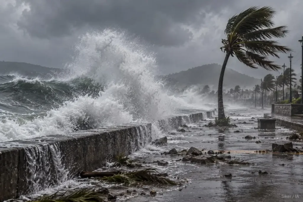 Posible afectación en áreas urbanas y playas de la región.